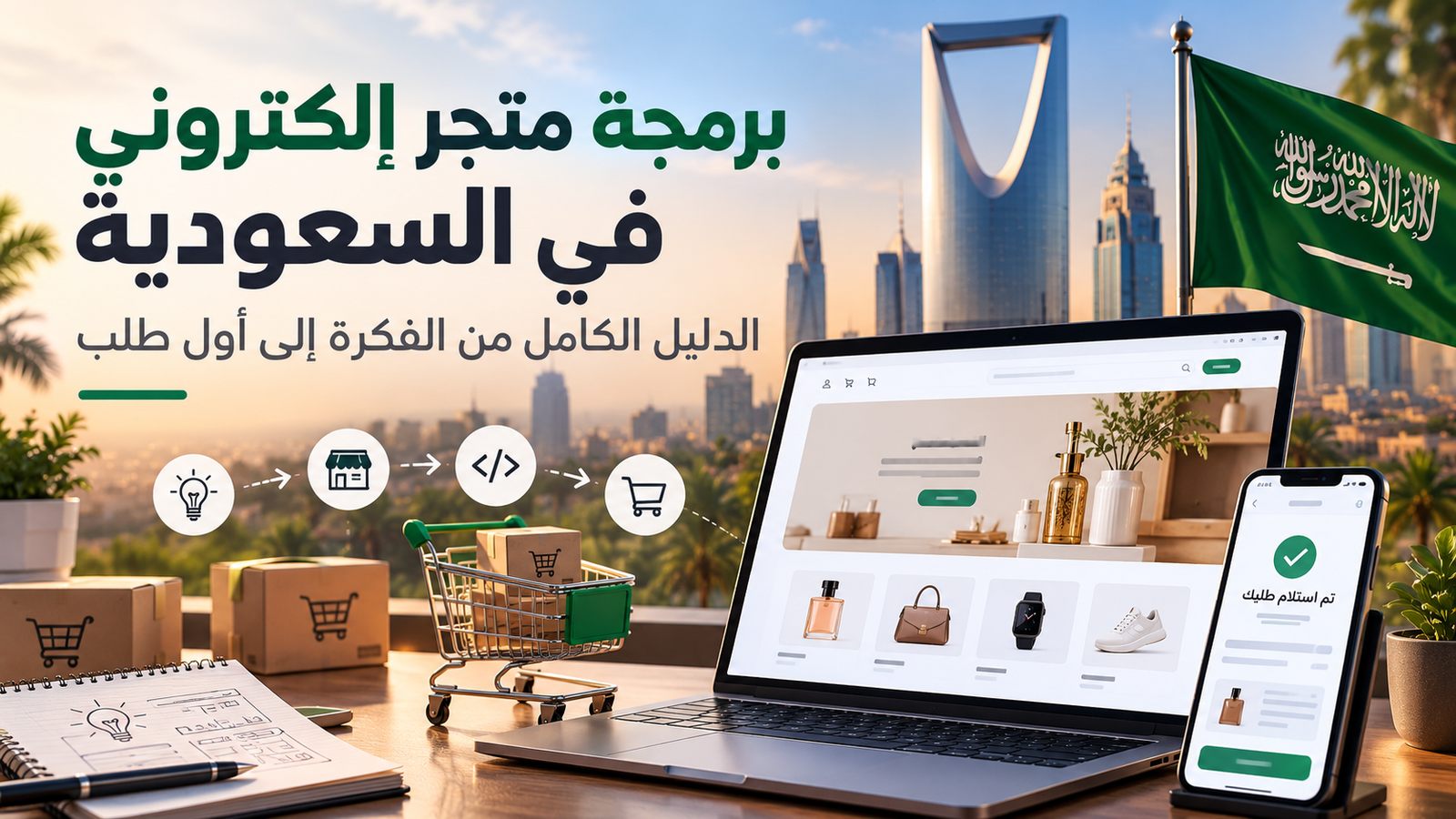 برمجة متجر إلكتروني في السعودية: الدليل الكامل من الفكرة إلى أول طلب